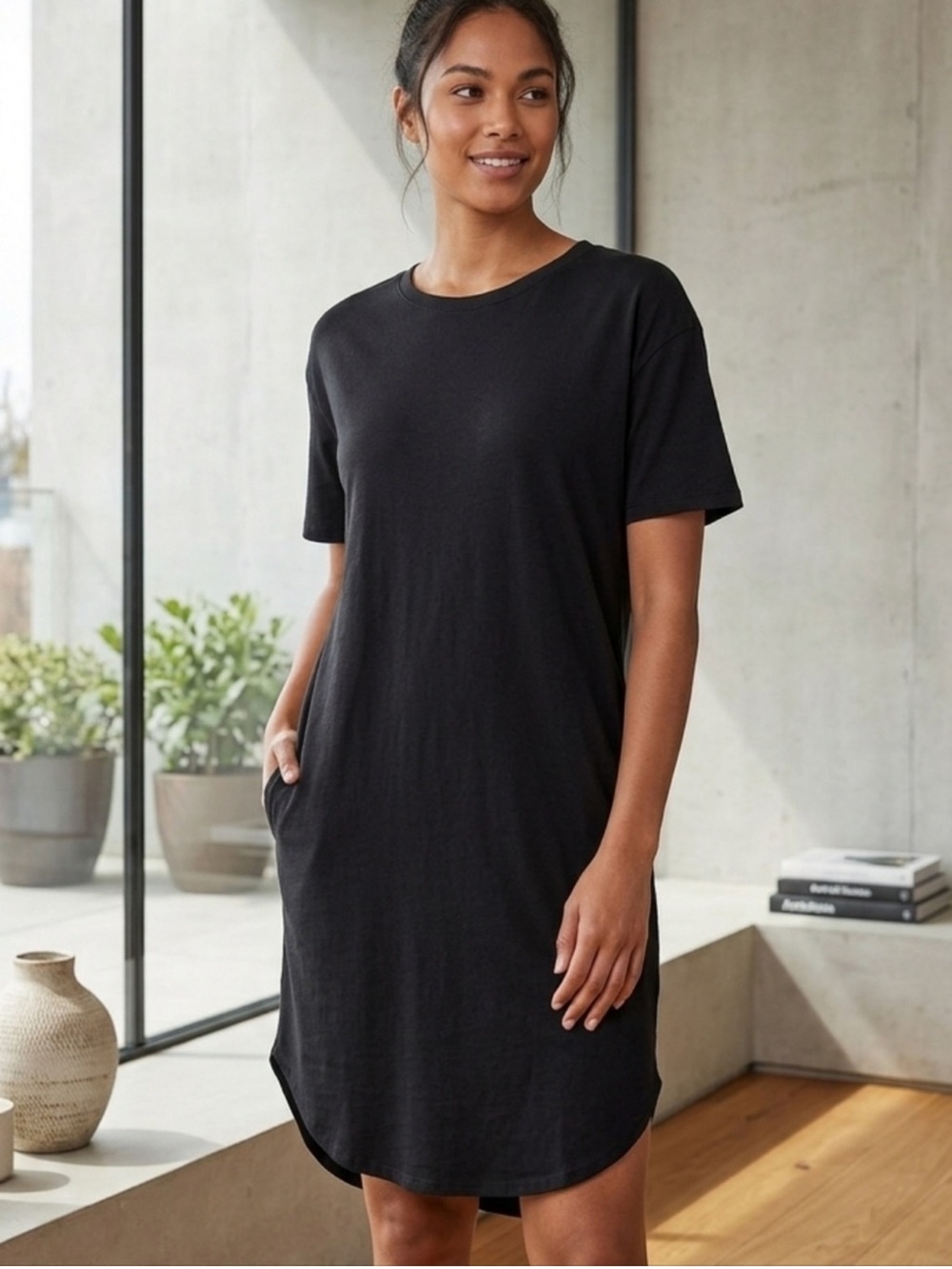 Denver Hayes Black T-Shirt Dress